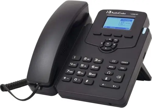 

AudioCodes 405HD UC405HDEG IP Phone - Corded - Black - 2 x Total Line - VoIP - 2 x Network (RJ-45) - PoE Ports
