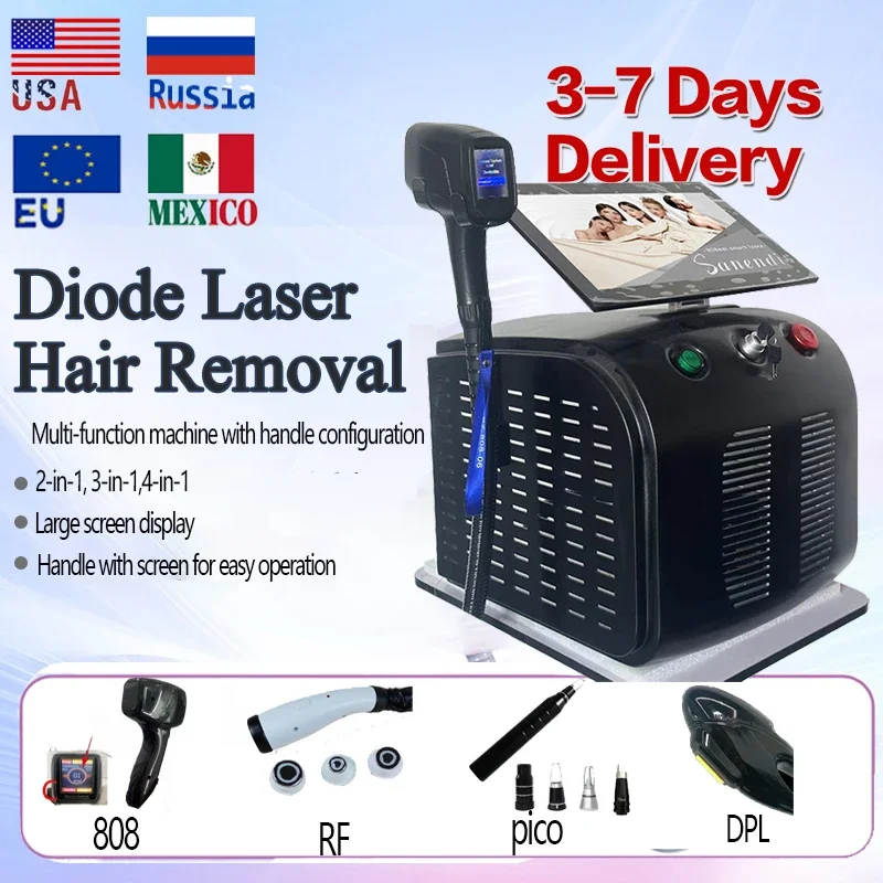 

Epilators Diode Laser Hair Removal Professional Machine 2000W ice platinum 3 wavelength alexandrite The latest highpower