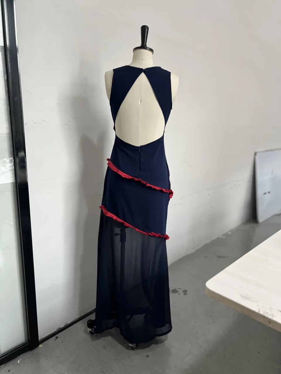 ฤดูร้อนElegantแขนกุดBackless Patchworkชุดยาวเซ็กซี่Bodycon Maxiพรหมชุดผู้หญิงชุดราตรีชุดเทศกาล