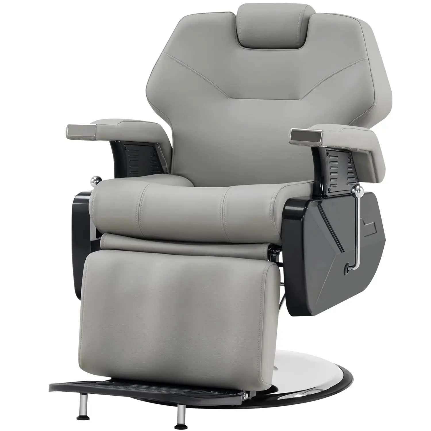 

Hydraulic Recline Barber Chair All Purpose Salon Beauty Spa Styling Equipment 9208 (Grey)