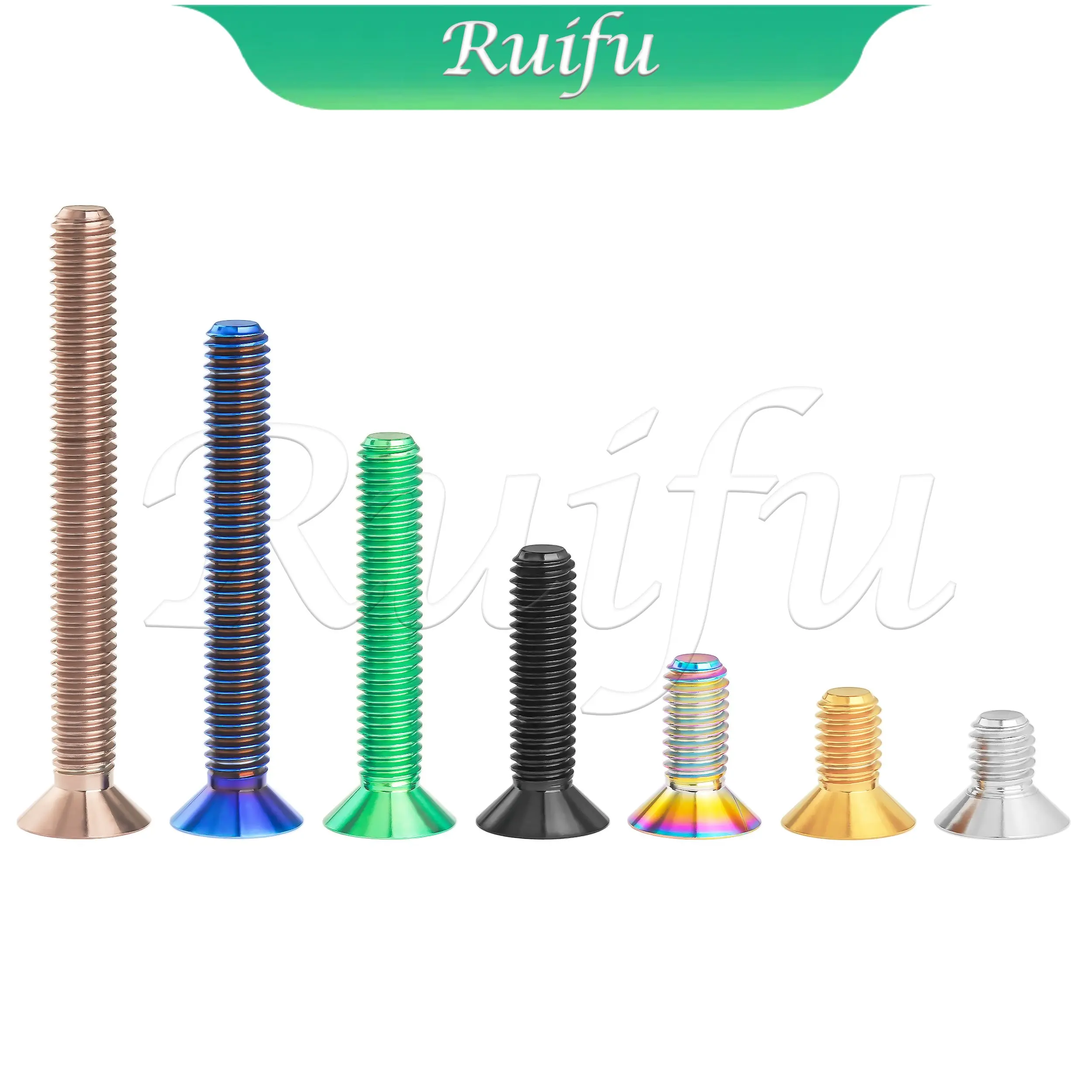Ruifu  Titanium Bolt M4 M5X8/10/12/15/20/25/30/35/40mm Countersunk Torx Head with 