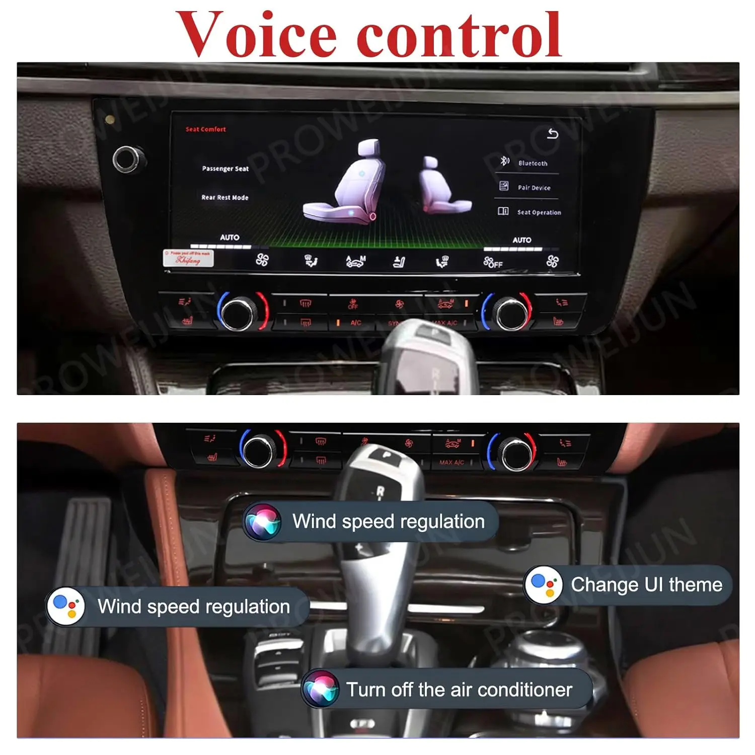 Car Air Conditioning AC Panel For BMW 5 Series F10 2011-2017 10.25 Inch LCD Touch Screen Climate Seating Control Switch
