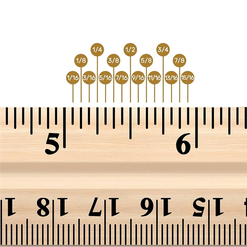 AT82-12 Inch(30Cm) 60 Pack Wooden Ruler Wood Measuring Ruler Bulk With 4 Holes For Office For School Drafting Classroom Supplies