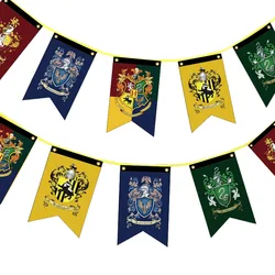 30*50cm Harried Magic School Banner Flag Potters Hogwarts College Party Decoration Painting Action Figure Toys Children's Gift