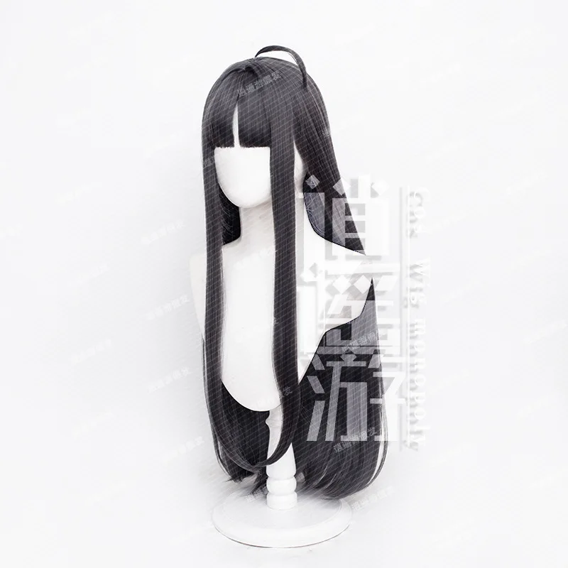 البكاء الفتيات الفرقة Ang He Sang شعر مستعار تأثيري محاكاة فروة الرأس أعلى رمادي أسود طويل مستقيم هدية الهالوين