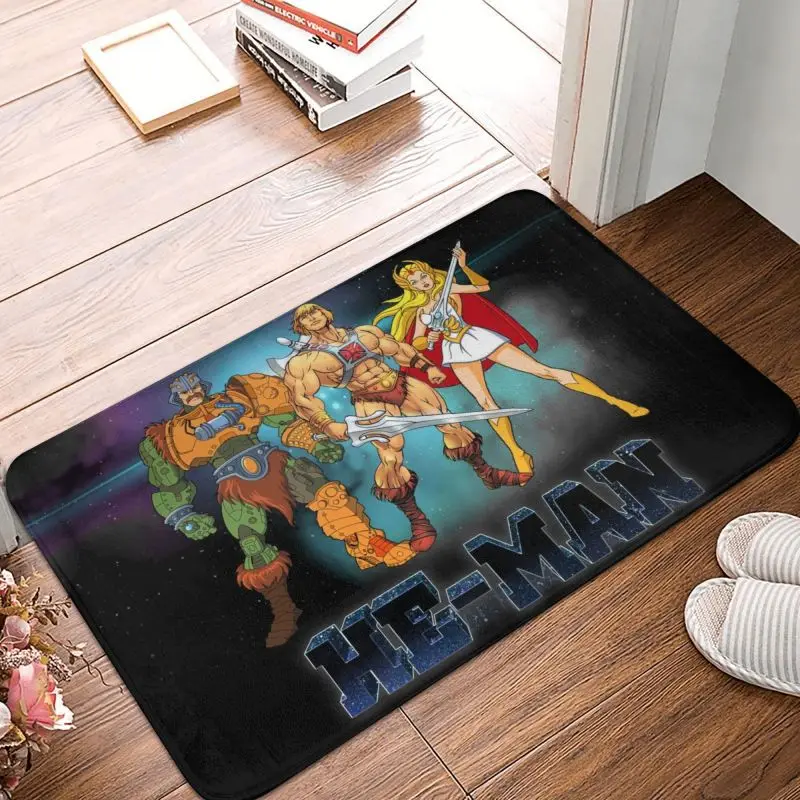 Custom Masters Of The Universe He-Man Trinity Doormat Mat Anti-Slip Anime Film Bathroom Kitchen Living Room Rug Carpet 40*60cm