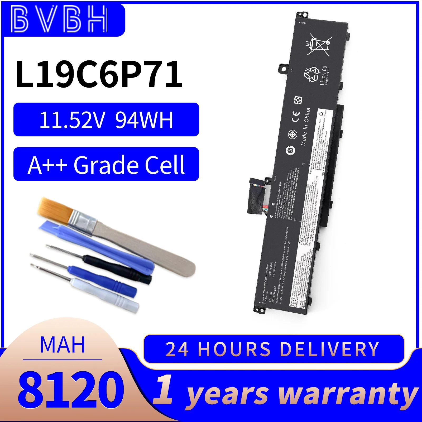 

BVBH L19C6P71/L19L6P71 Laptop Battery For Lenovo ThinkPad P15/P17/T15G 1st Gen For ThinkPad P15,P17,T15G 2nd Gen 94Wh