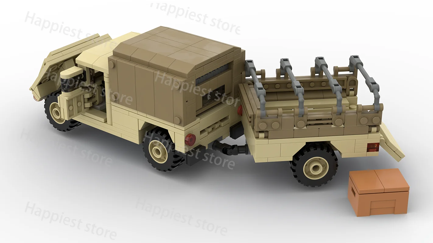 MOC Hummer Armored Vehicle US Special Forces Building Block Military M1038A1 Car Truck Figures Soldiers Army Bricks Kids Toys