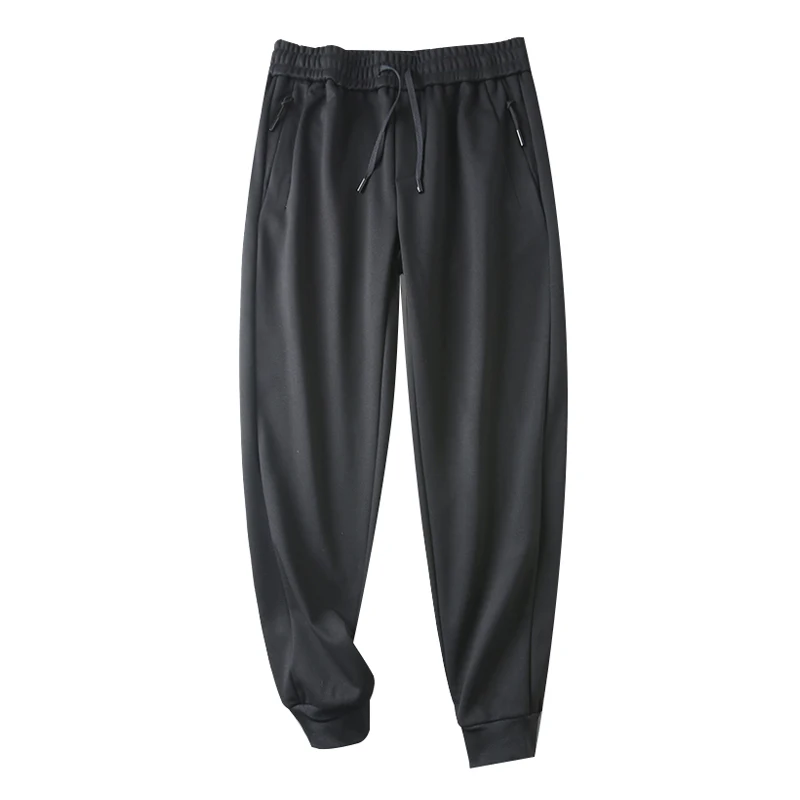 High Quali Fce Lined Thiened Casual Men's Underwear Elastic Waist Dstring Straight Leg Pants Faion Urban Sle