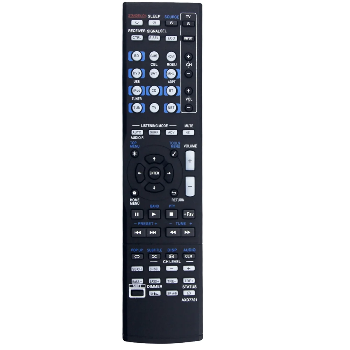 Ftyy-Replace AXD7721 Remote untuk Pioneer AV Receiver VSX-830 VSX-830-K VSX-1024 VSX-1029 VSX-45 VSX-44 VSX-454 VSX-824