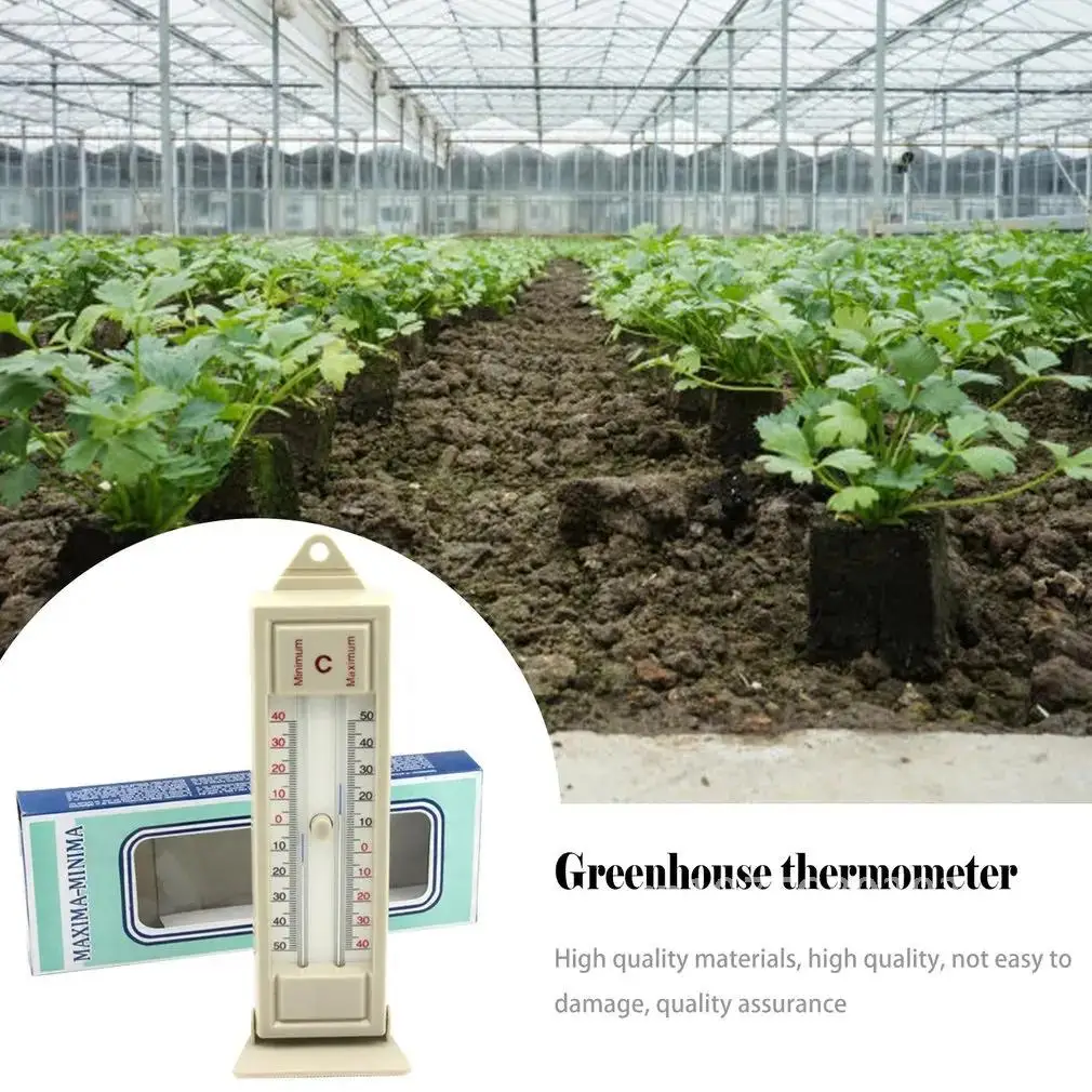 

Thermometer Monitor Temperature Greenhouse Garden Outdoor Indoor Wall Maximum & Minimum -40 To 50 Degree Thermometer