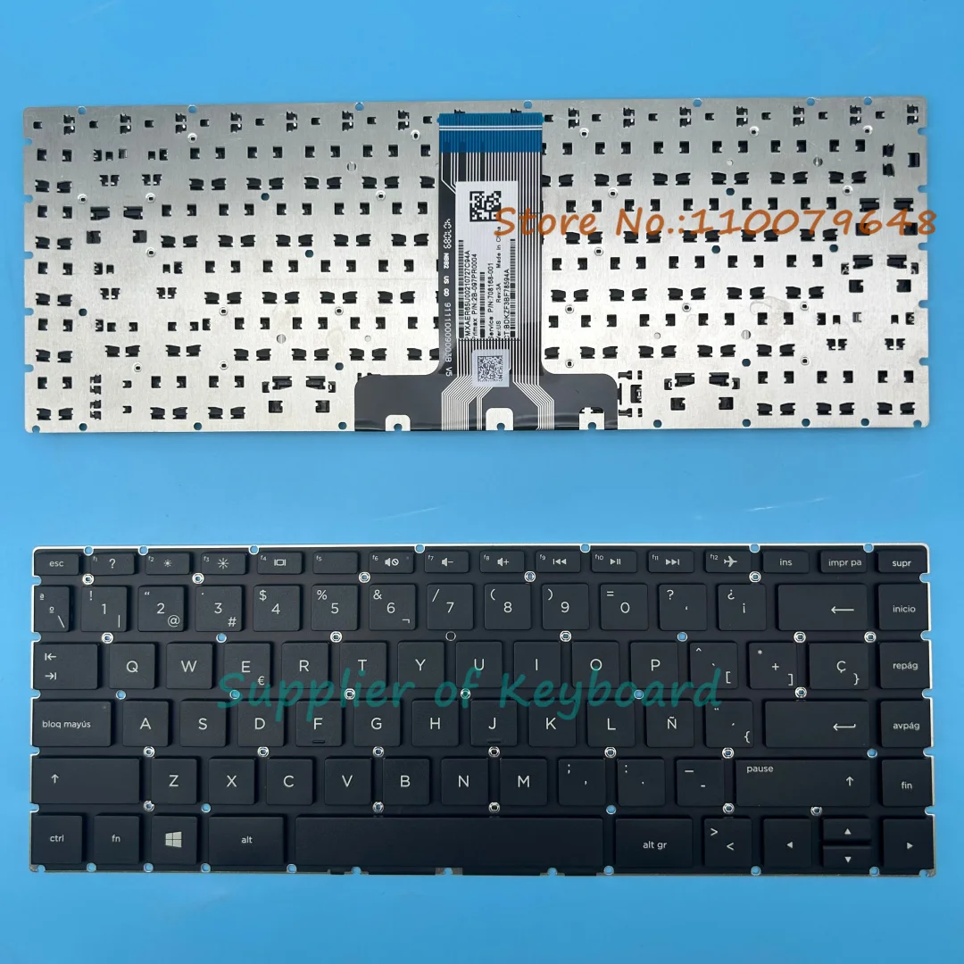 NEW Latin Spanish/Russian/Portuguese Keyboard For HP 240 G6,245 G6,246 G6 14G-BR 14G-BU 14-BK 14-BF Black/White/Silver