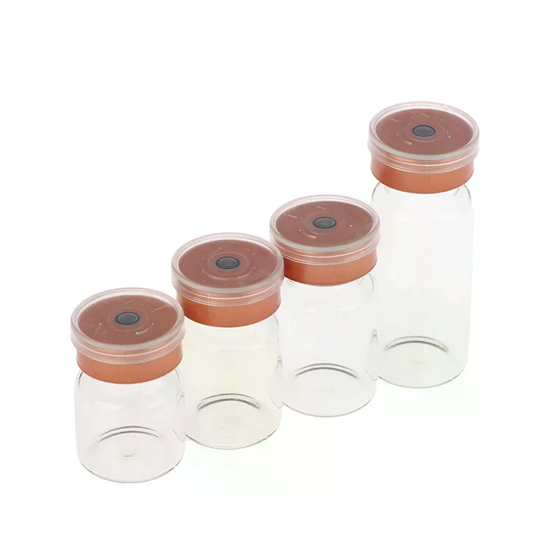 10Pcs 3ml 5ml 6ml 10ml Vials Leak-Proof Dust-Resistant Rubber Stopper Flip Off Caps Burr-Free Aluminum Cap Glass Bottles