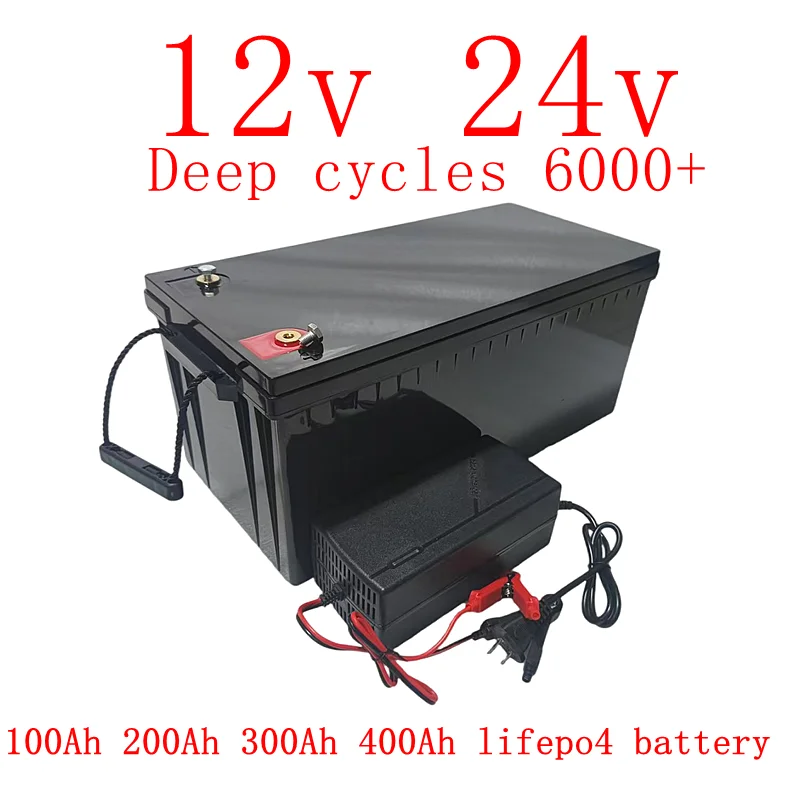 

12V 200AH 300AH 400Ah 24V 150Ah 200Ah 100Ah Lifepo4 литиевая батарея eu глубокий цикл для автомобиля аудио солнечная система лодка