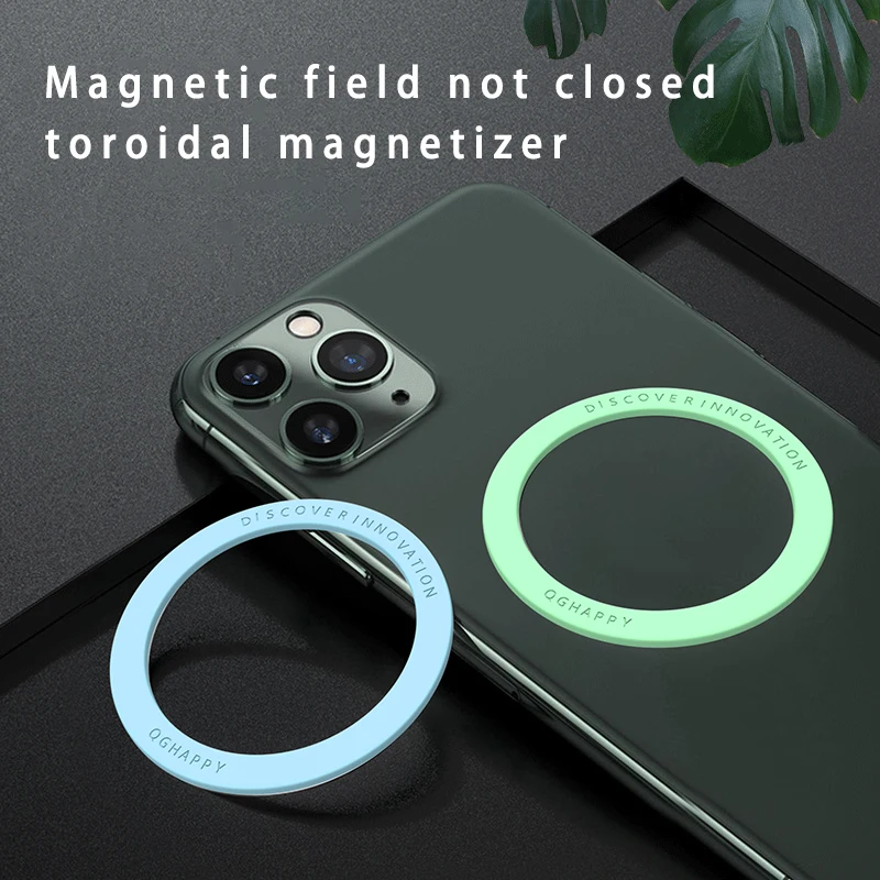 Magnetic Plate Ring For Magsafe Wireless Charger Iron Sheet Sticker Magnet Car Phone Holder For Apple iPhone 14 13 12 Xiaomi