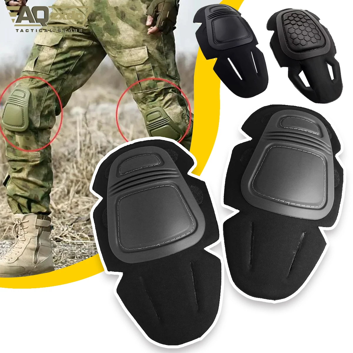 AQzxdc Tactical CRYE Type Knee Pad G3 Knee Pad Replacement Pad for G3 Combat Pants Protector Survival Game Frog Suit Knee Pad