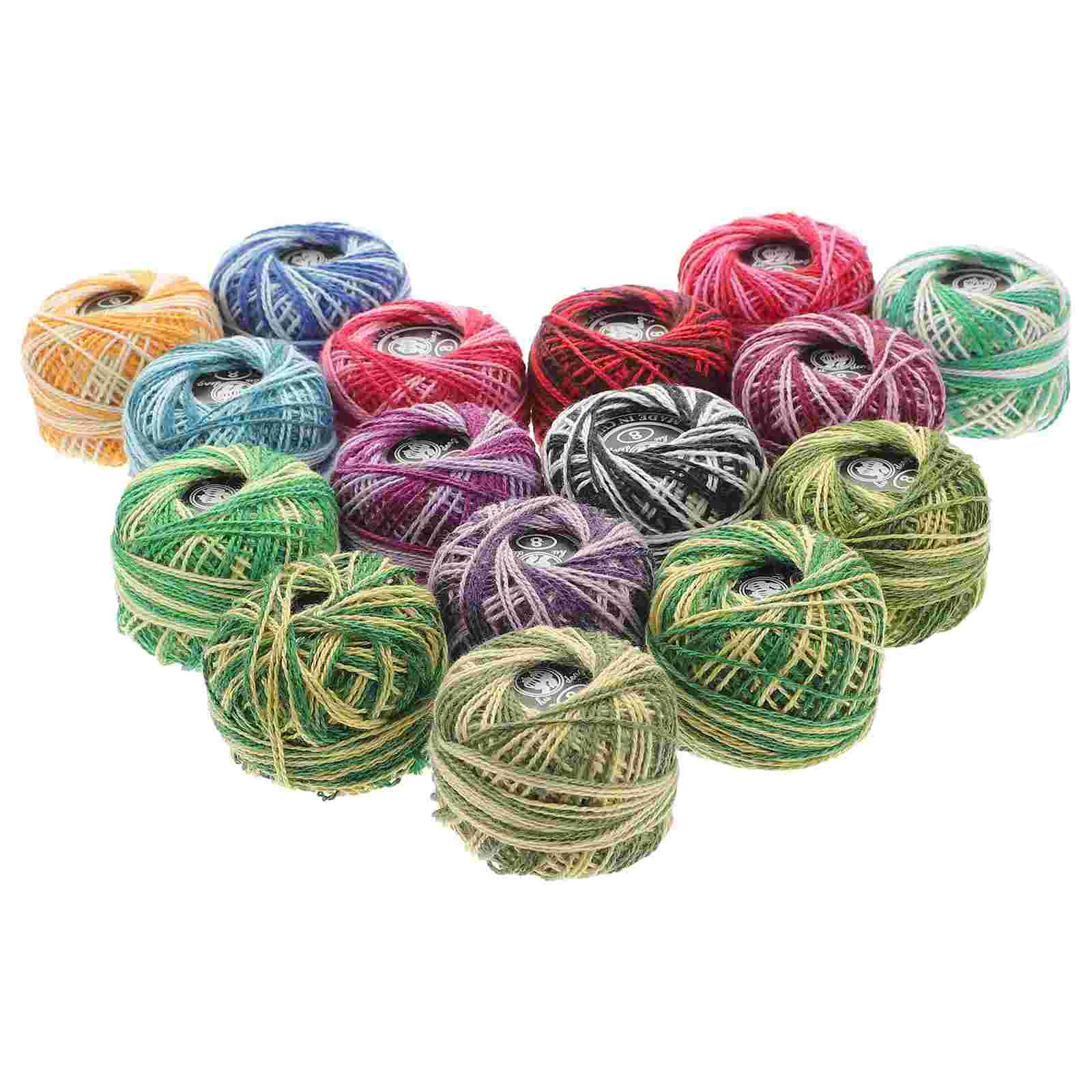 

16 Roll Embroidery Yarn Set Multi Color Cross Stitch Cotton Thread Kit Fine Detail Knitting Craft Hand Craft for Practice