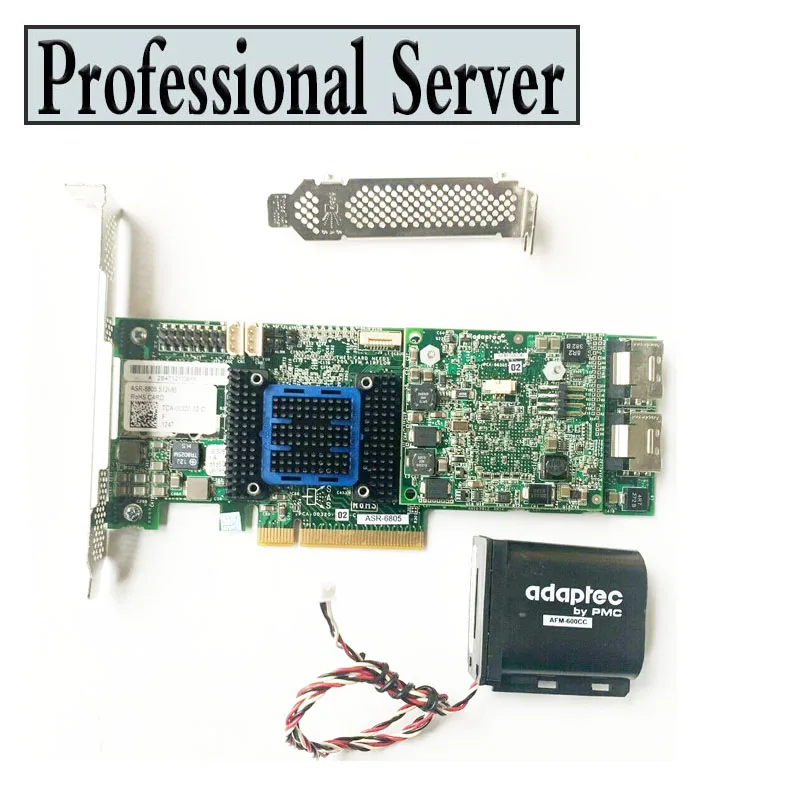 Adaptec ASR-6805 RAID Expander PCI E 2.0 X8 512MB Cache SAS SATA RAID Controller Card JBOD + BBU AFM-600