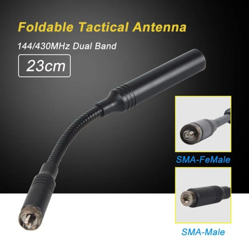 Super Sale Gooseneck Foldable and Flexible Antenna 144/430MHz SMA Male/Female Dual-Band UV High-Gain for Walkie Talkie Ham Radio