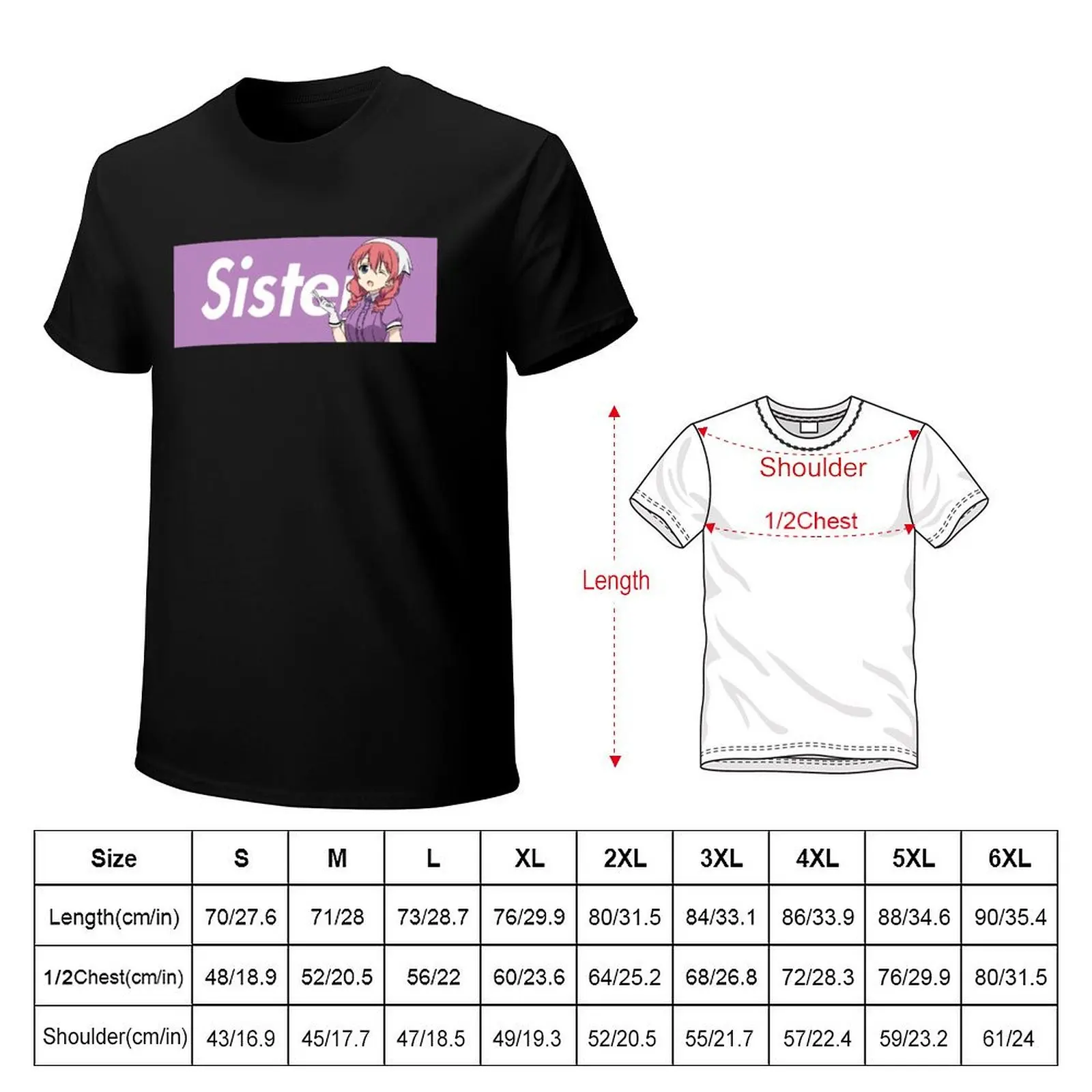 Blend S Sister Miu T-Shirt plus sizes Aesthetic clothing plain mens white t shirts