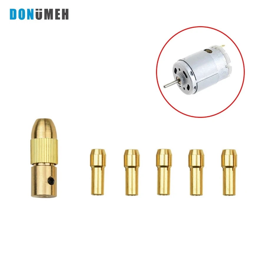 0.5-3mm 8pcs Small Electric Drill Bit Collet MicroTwist Drill Copper Chuck Set With Allen Wrench For HOME DIY Power tool parts