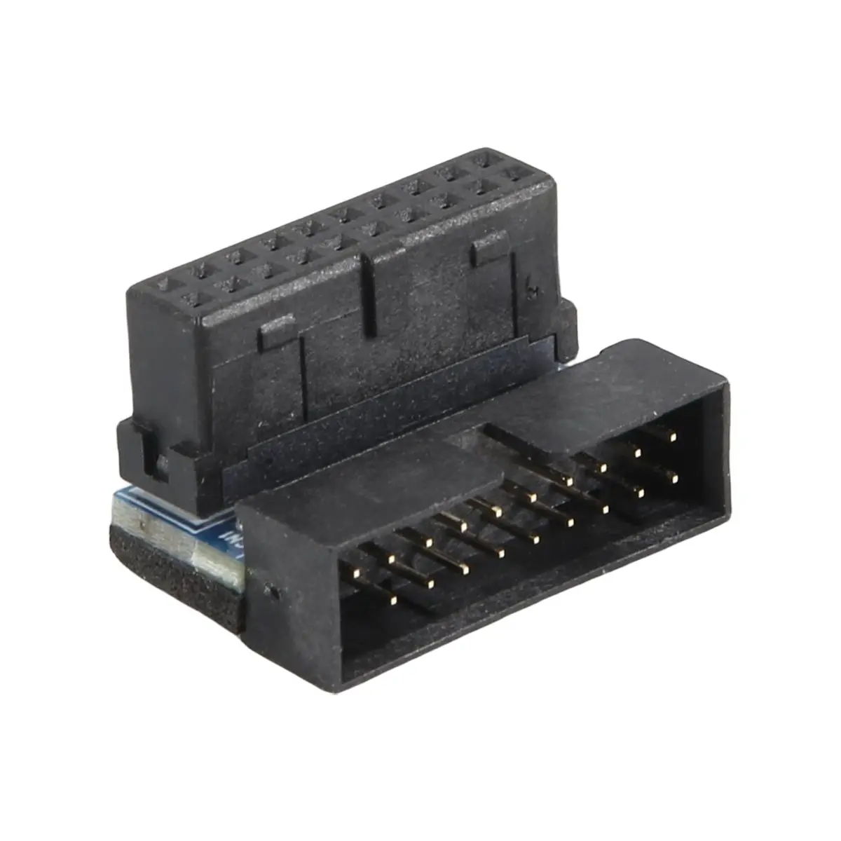 Compatible USB 3.0 90 Degree Adapter Black USB 3.0 20Pin Male to Female L Turn Right Angle Power Adapter Motherboard Down Angled