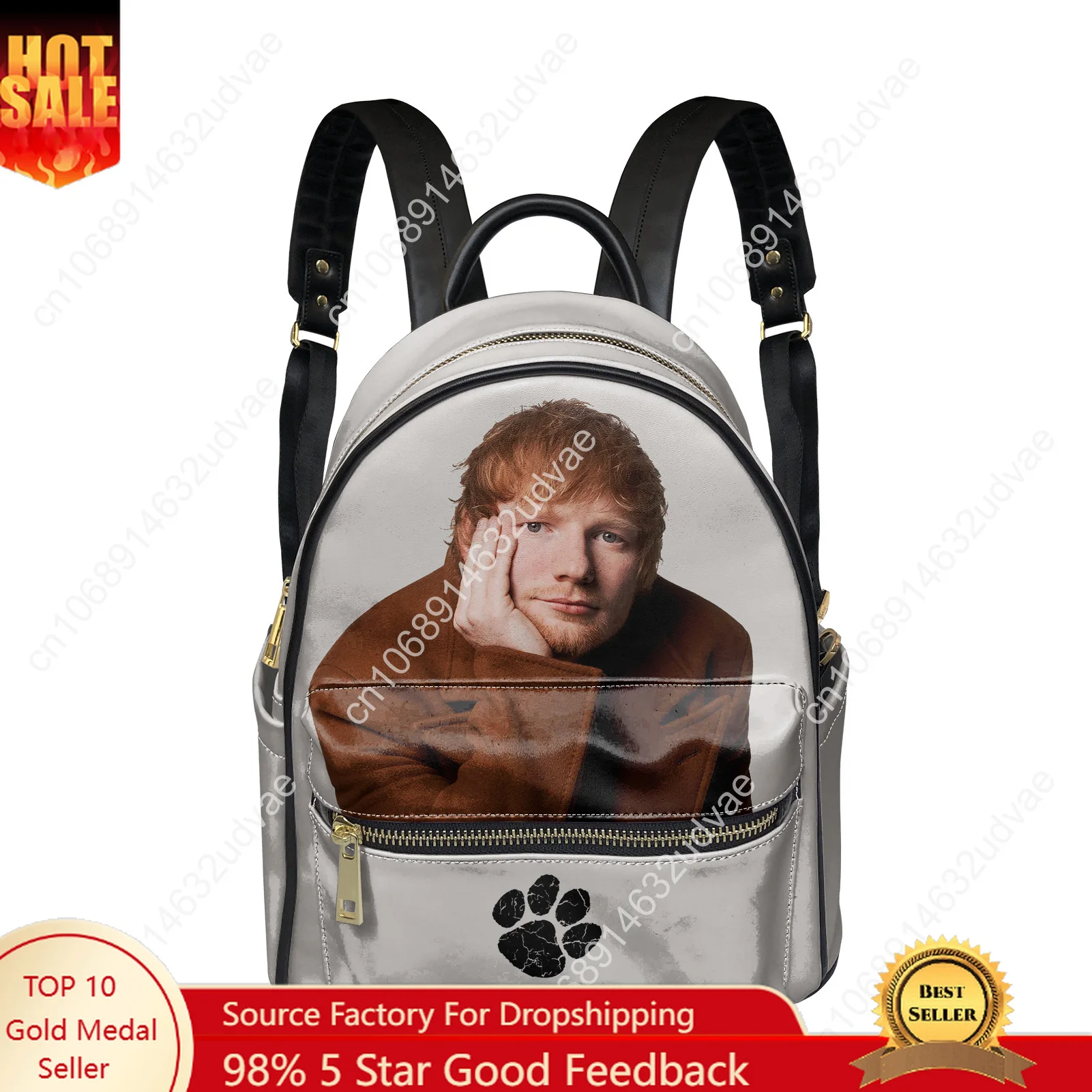 Ed Sheeran Backpack Womens Men Knapsack Personalized Text Image Double Shoulder Bag Business Bookbag Rucksack Gift Daypack