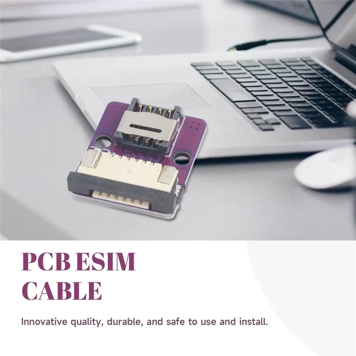 ESIM Adapter Plate for 5x6 mm Chips, PCB Cable to ESIM Card, PCB ESIM Cable Soldering Required