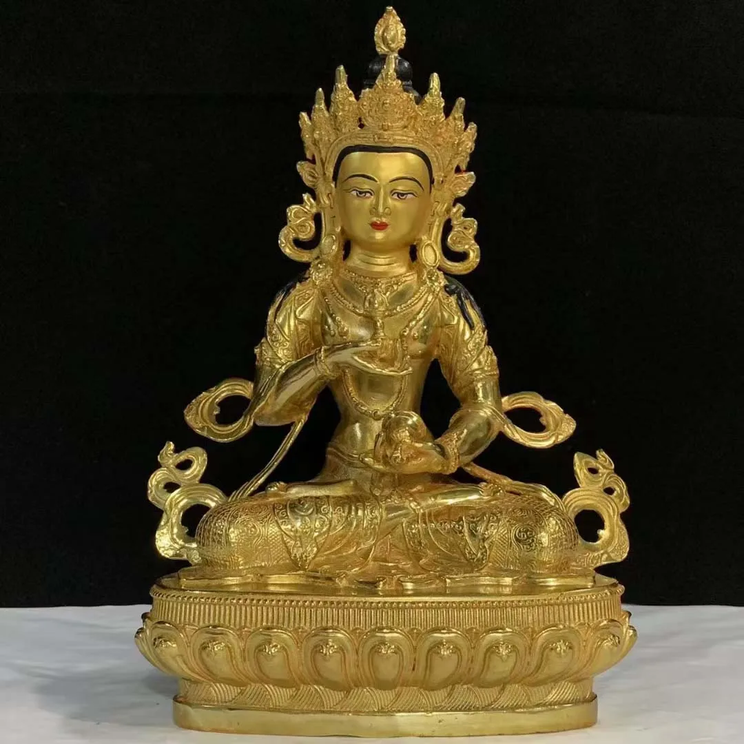 

Wholesale Buddha statue 30cm gilding COPPER Vajrasattva Mandala Tibet Buddhism temple family Altar efficacious Protection