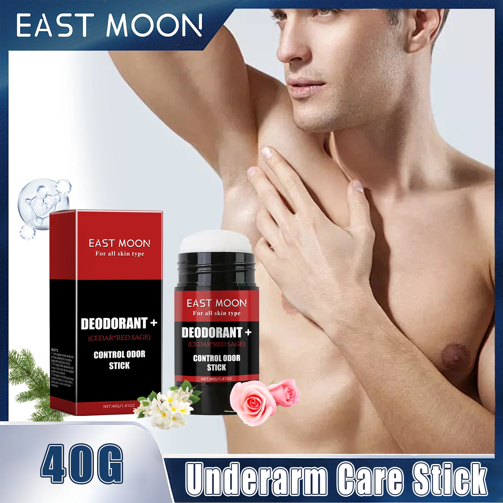 

Underarm Care Stick Eliminates Odor Leaves Lasting Fragrance Refreshingly Dry Underarms Sweat Control Portable Deodorant Stick
