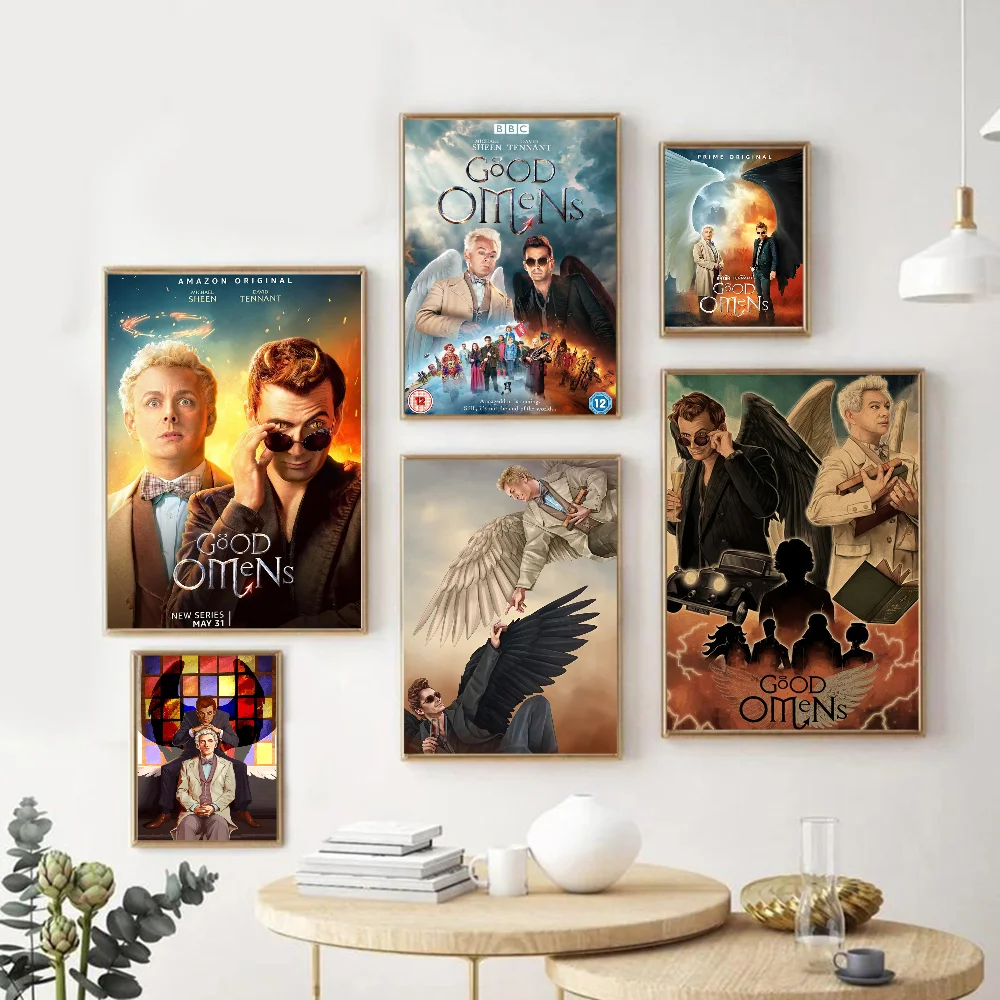 

Series Show Good Omens DIY Sticky Poster Fancy Wall Sticker For Living Room Bar Decoration Wall Decor