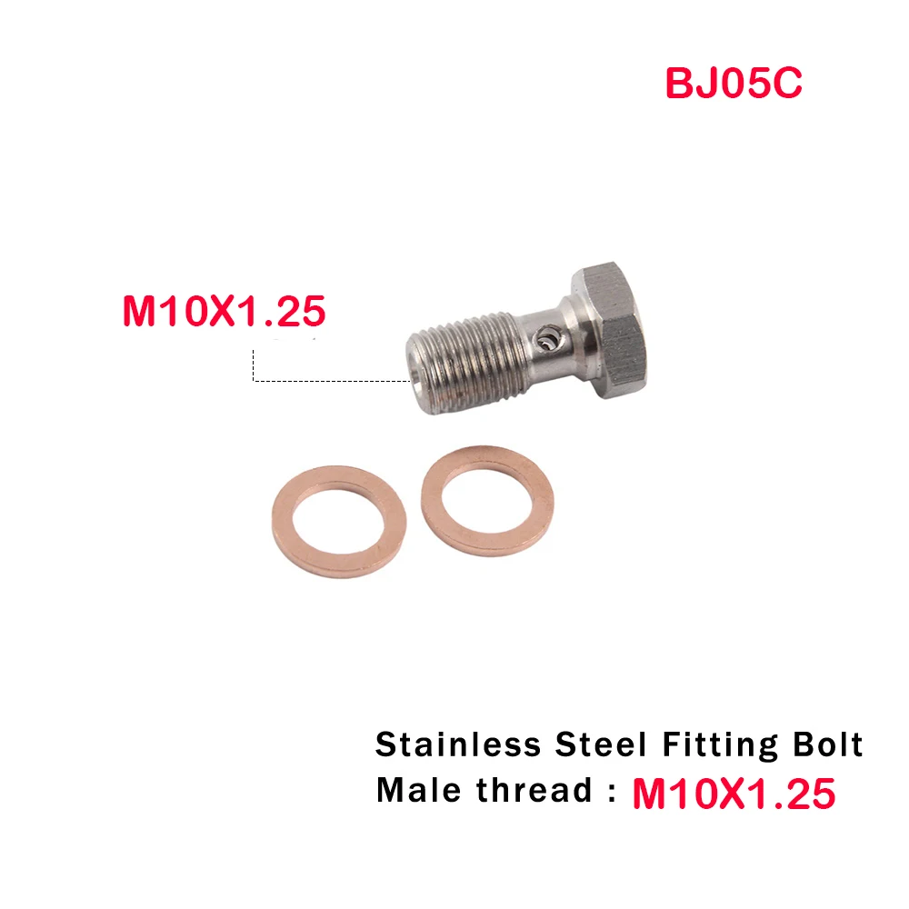 M10x1 AN3 M10x1.25 Motocykl Motor Bike Hydrauliczny wąż olejowy Hamulec Banjo Złączka ze stali nierdzewnej