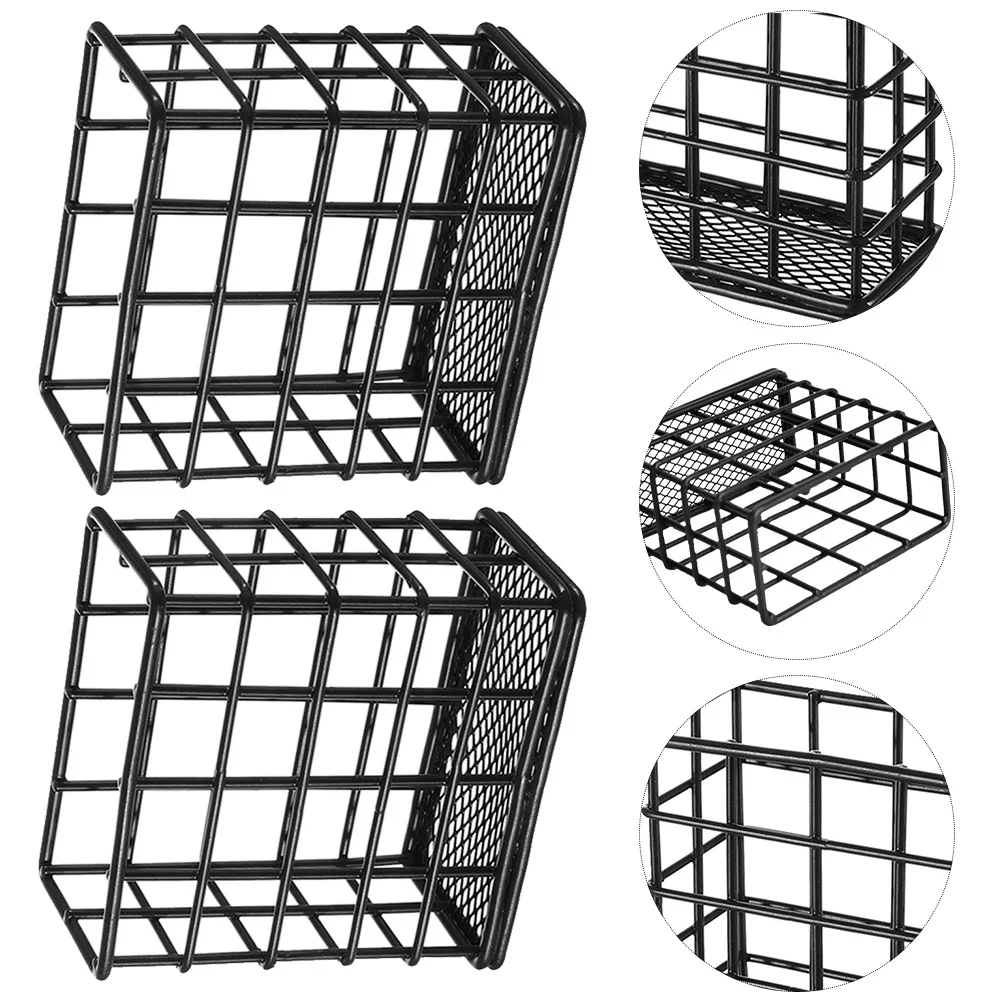 

2Pcs Wire Mesh Pencil Holder Metal Pen Organizer Desk Pen Cup Stationery Storage Stand Black for Office Home Supplies