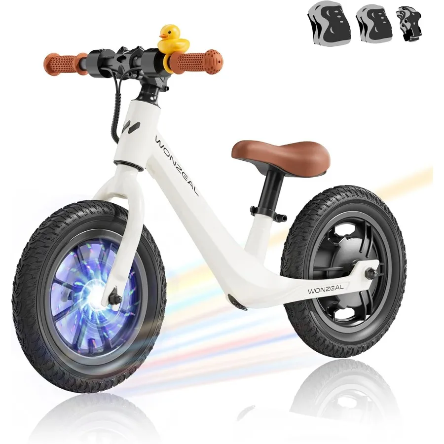 دراجة توازن كهربائية لدراجة التوازن للأعمار من 3-5 إلى 150 وات دراجات توازن للأطفال الصغار مع إطار هوائي مقاس 12 بوصة مقعد قابل للتعديل