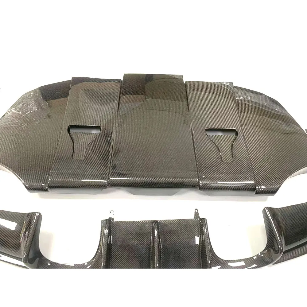 Varis Style Carbon Fiber Rear Bumper Splitter Protector Diffuser for BMW E92 E93 M3 Coupe 05-12