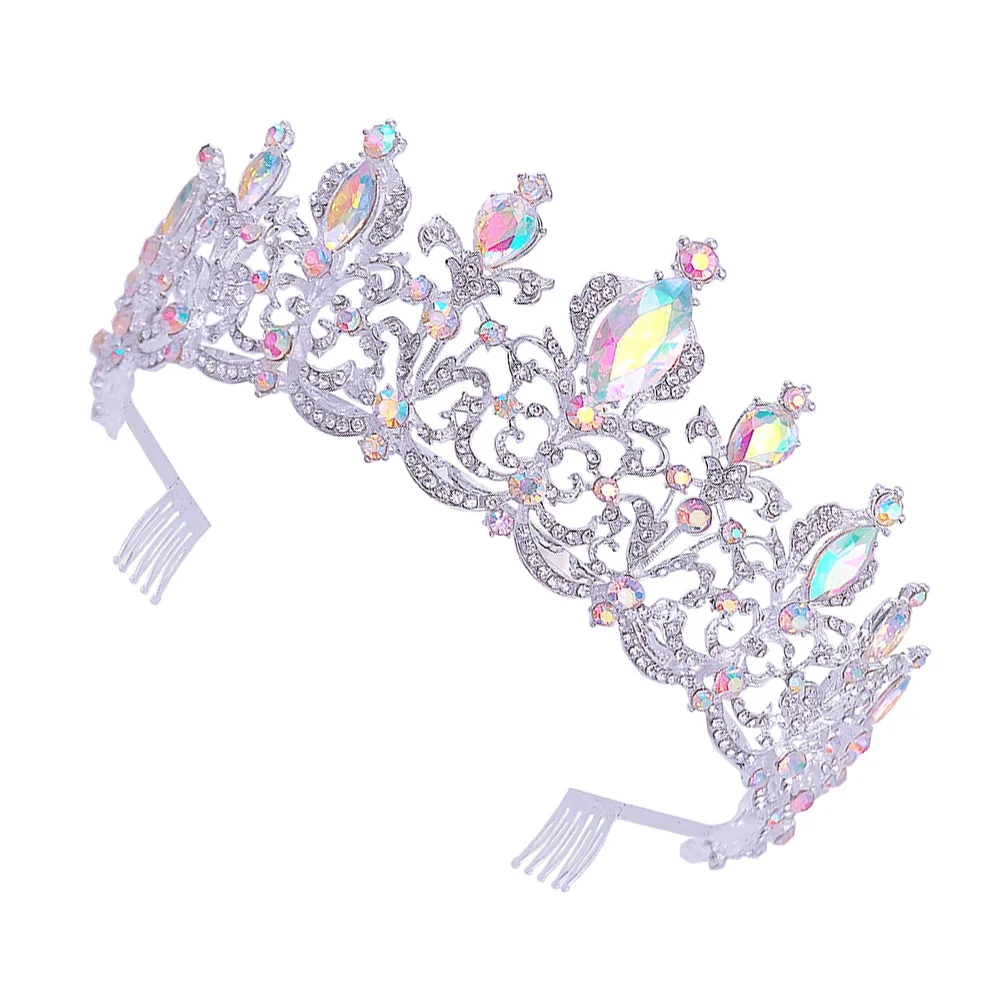 

1pc Elegant Crystal Crown Hair Band Bridal Wedding Tiara Headdress Shiny Alloy Women Accessories Costume Party Prom Birthday