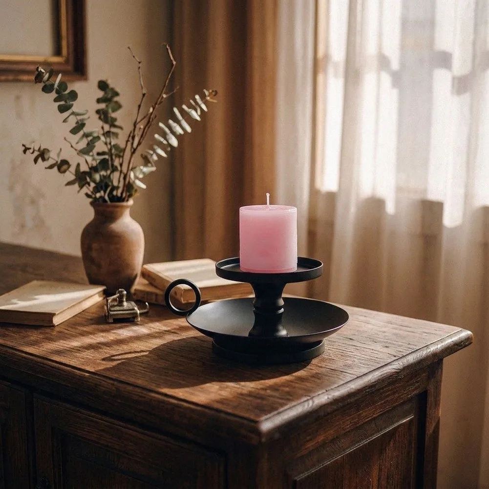 Metal Candle Holder Set of 4 Featuring Creative Two-Tier Ring Structure for Elegant For Home Interior Decoration