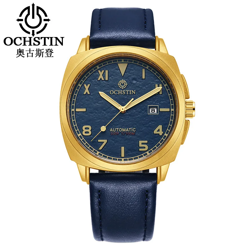 Swiss watch fully automatic perspective bottom waterproof luminous calendar mechanical watch men's watch business