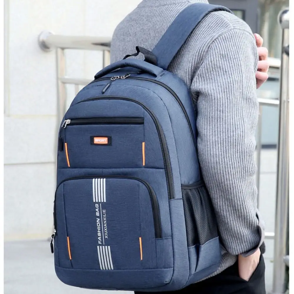 Multiple Layers Neutral Style Backpack Casual Computer Bag Business Travel Backpack Waterproof Layered Pockets