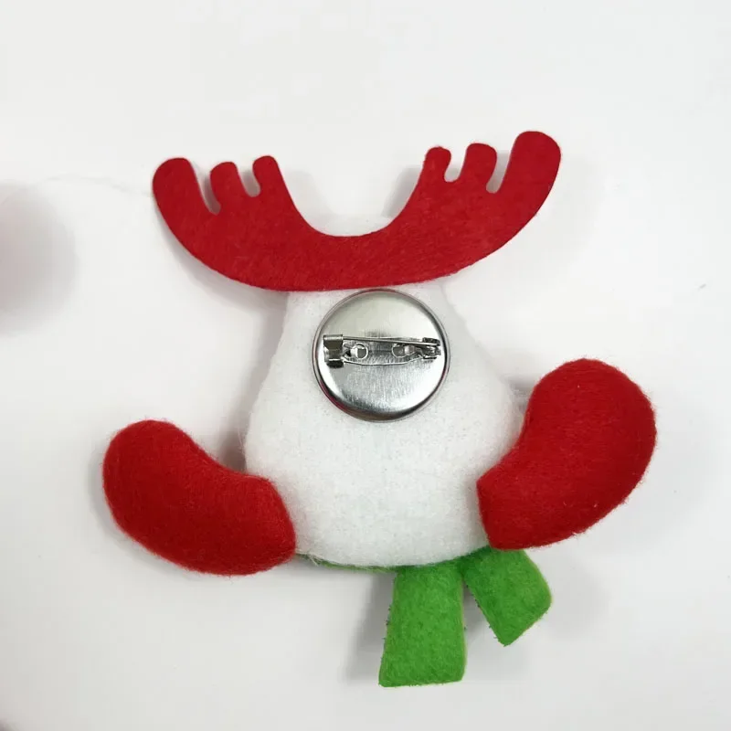 16PCS Christmas Flashing Brooch Pins Light Up Badge Kids Adults Toys Gift Glow LED Party Navidad Wedding Festival