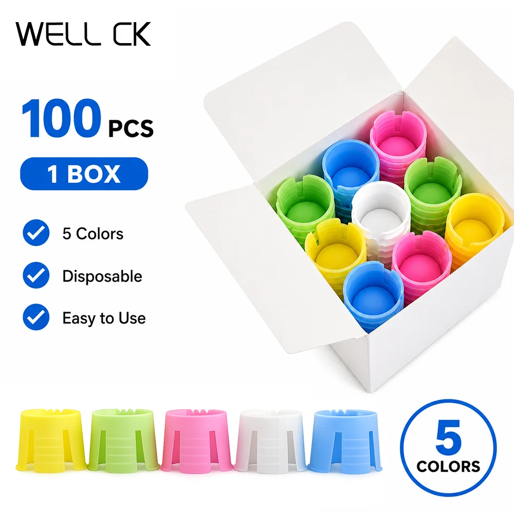 100pcs/box Dental Materials Colorful Disposable Mixing Bowl Mix Cup Dental Multi-purpose Holder Tools