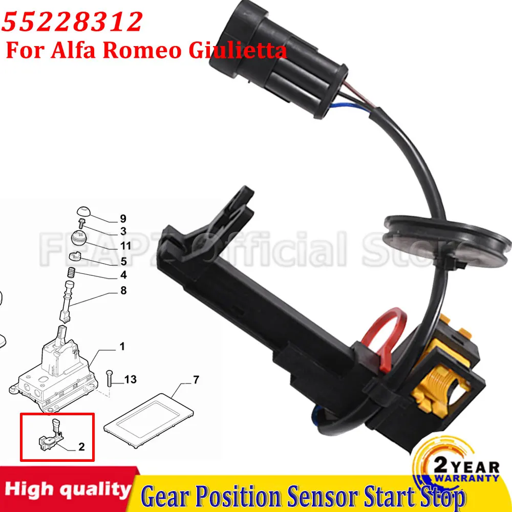 

Для Alfa Romeo Giulietta новый переключатель рычага переключения передач 55228312 Датчик положения стоп-стартера