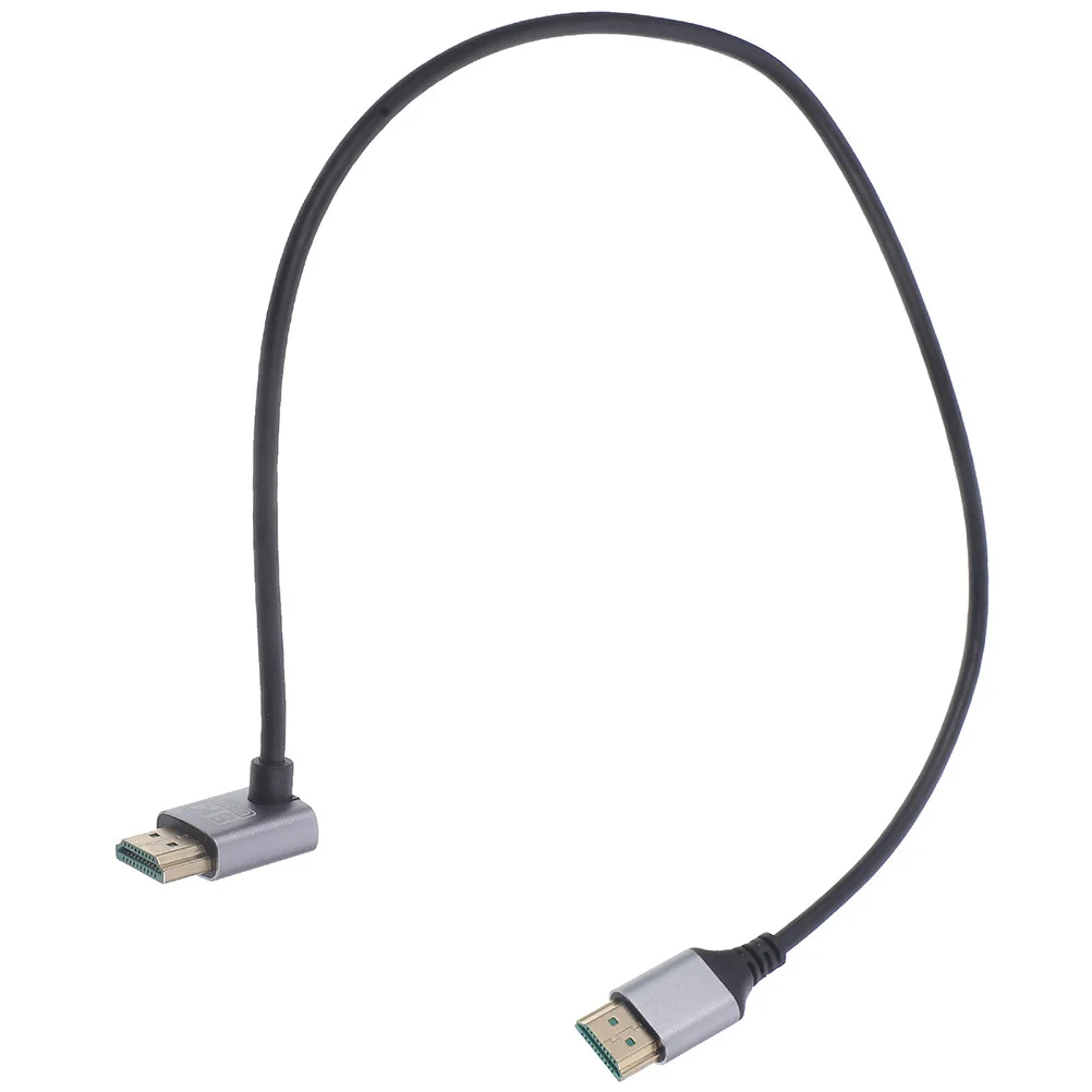 

8K Male to Male Video Cable Angled Durable Aluminum Alloy Video Wire Monitor Cable for Gaming Computer Setup