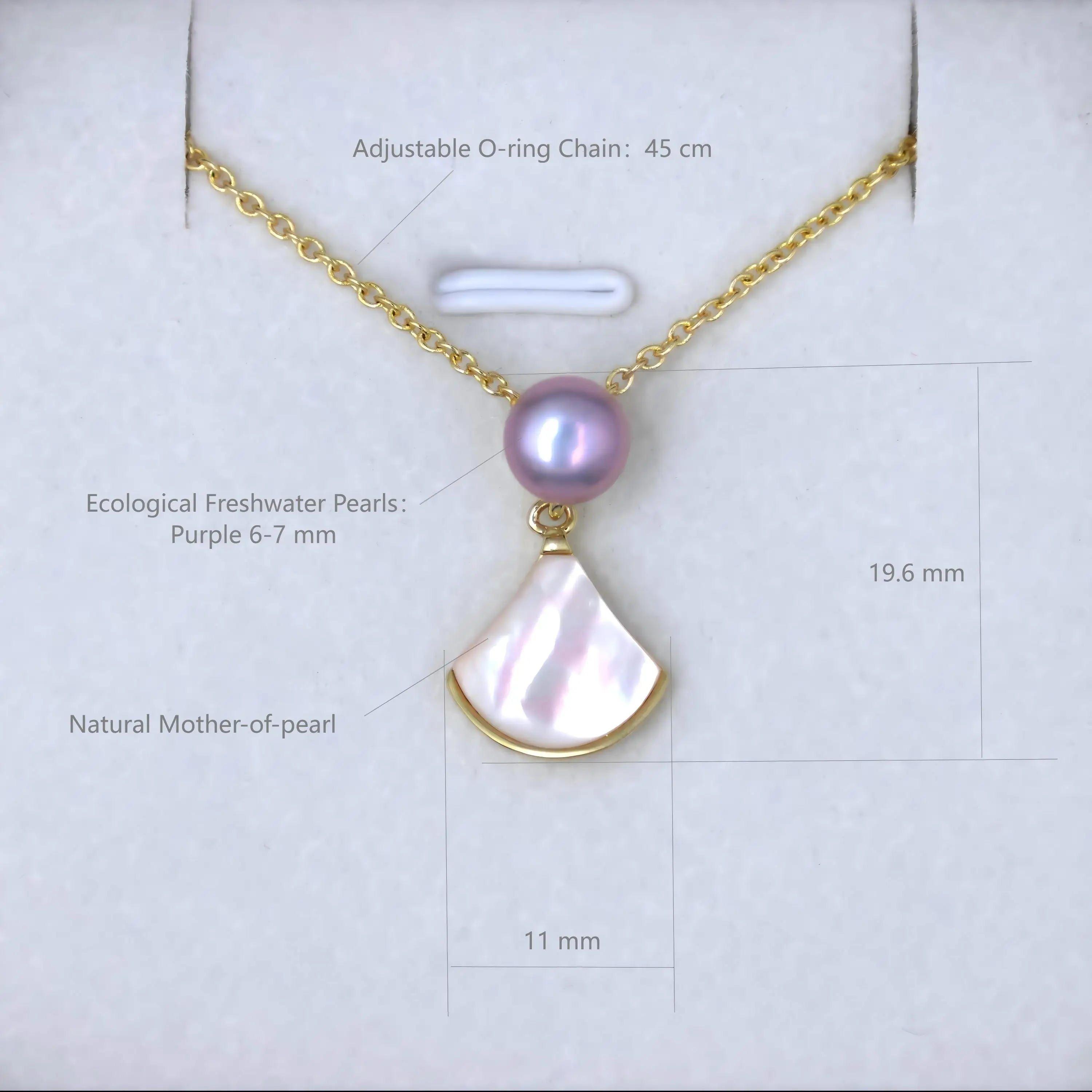 

JUNYE 5A Freshwater Pearl Pendant Necklace with Natural Mother-of-Pearl Silver Maple Leaf Skirt Design High-End Elegant Jewelry