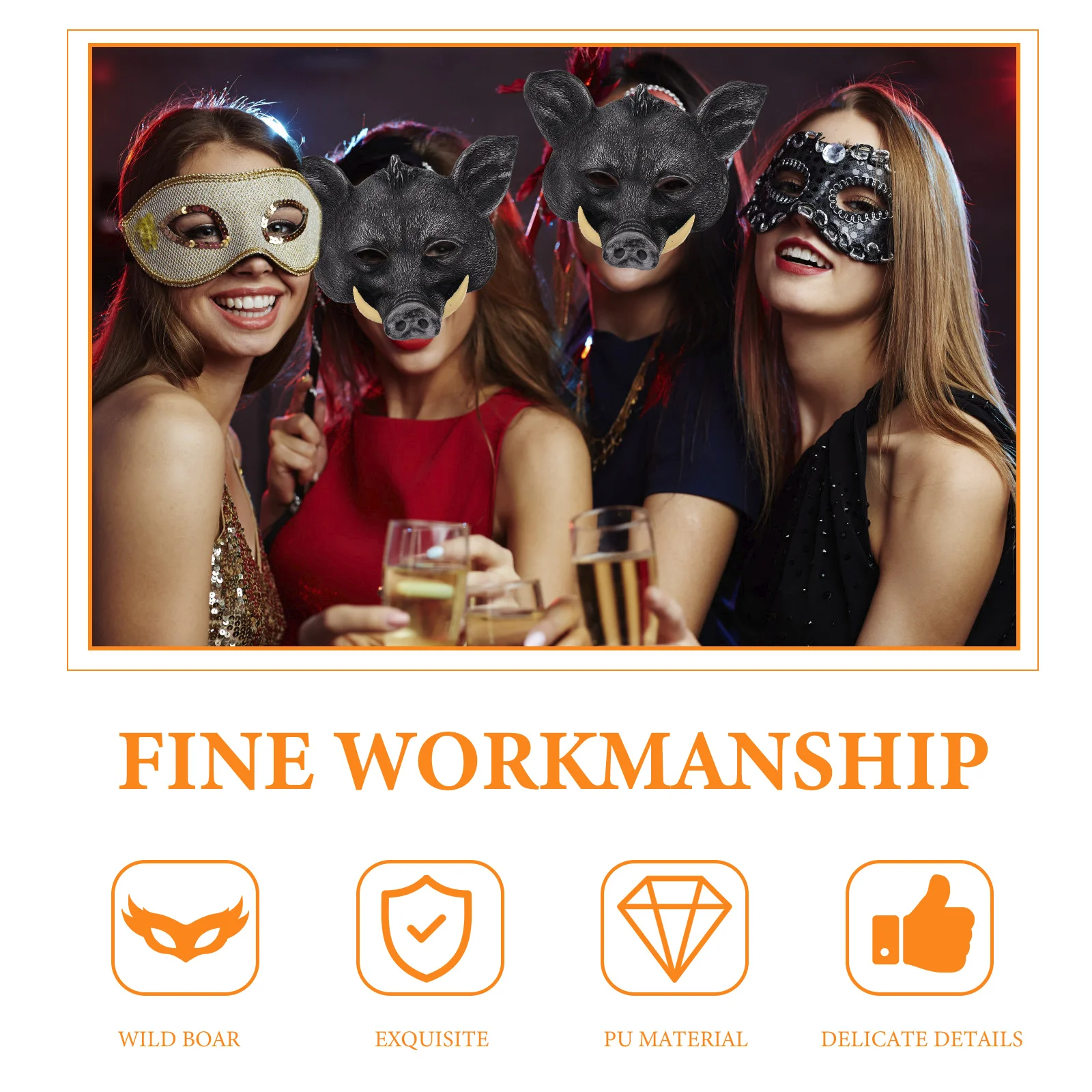 

Boar Mask Decorative The Halloween Costumes Piggy Masquerade Masks Wild Prom Man
