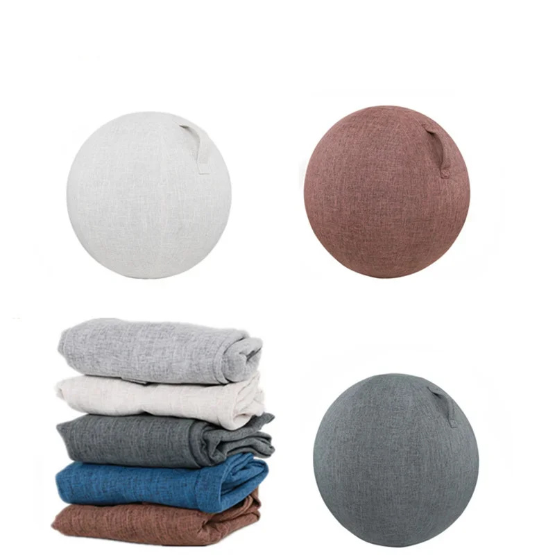 75cm Linen Yoga Ball Cover Balance Ball Protector Non-slip Fitness Ball Cover Gym Yoga Pilates Fitness Bodybuilding Accessories