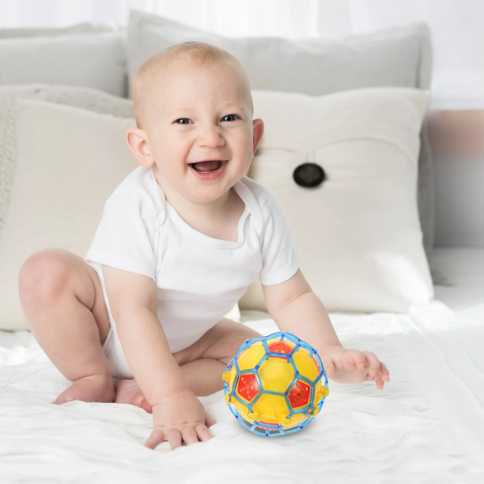 

2Pcs Luminous Football Electric Jumping Ball for Kids Fun Stress Relief Music Light Bouncy Soccer Child Play Luminous Football