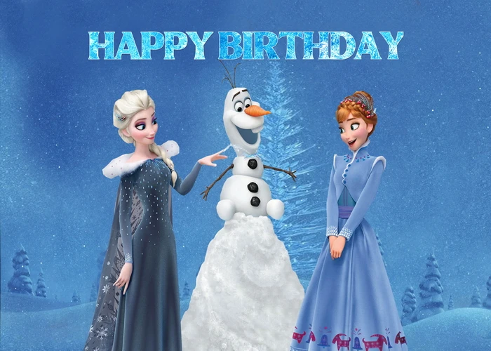 Disney Frozen Elsa Backdrop Birthday Banner Girl Kids Photography Birthday Banner Party Ice Baby Shower Snow Castle Background