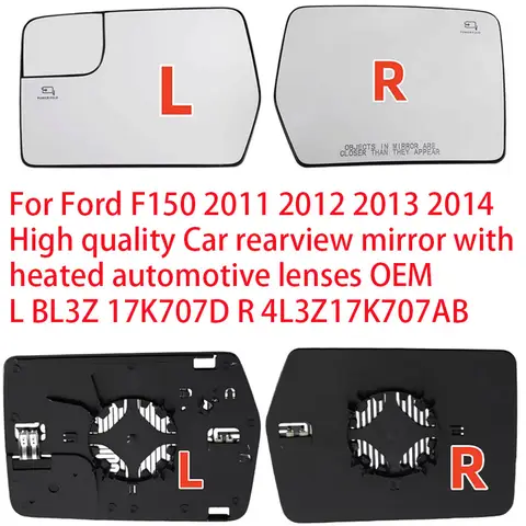 For Ford F150 2011 2012 2013 2014 High Quality Car Rearview Mirror with Heated Automotive Lens OEM L BL3Z 17K707D R 4L3Z17K707AB