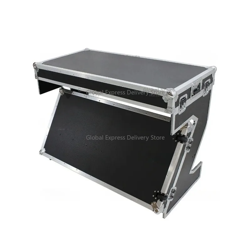Aluminum DJ Mixer Flight Case with Wheels - Colourful Coffin Table Design (XS Size)